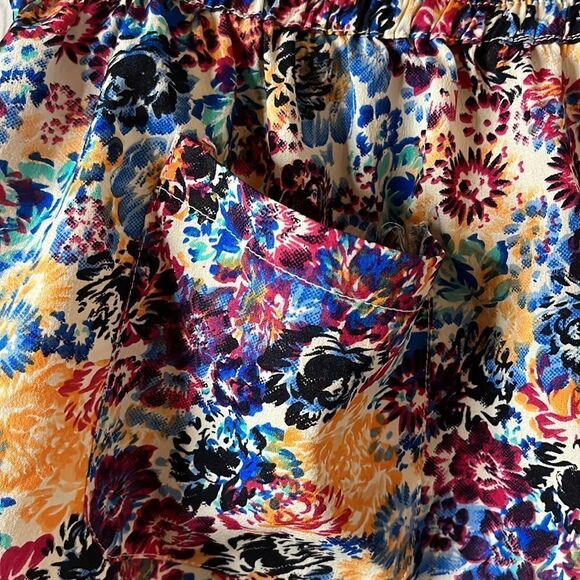 HARMONY + Havoc multicolored shorts elastic and string tie waist band size med - Picture 3 of 10